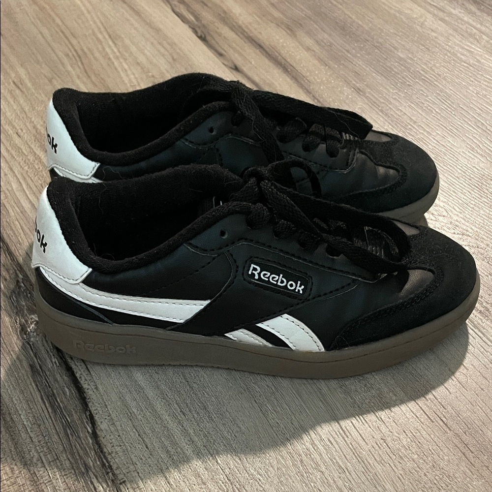 Little Boy’s Reebok Black and White Retro Sneakers Sz 13